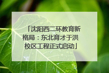 沈阳西二环教育新格局：东北育才于洪校区工程正式启动