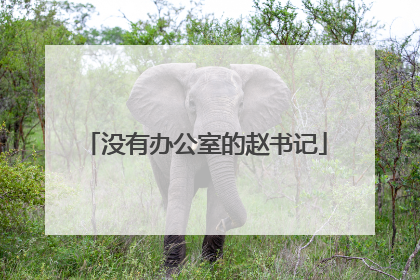 没有办公室的赵书记