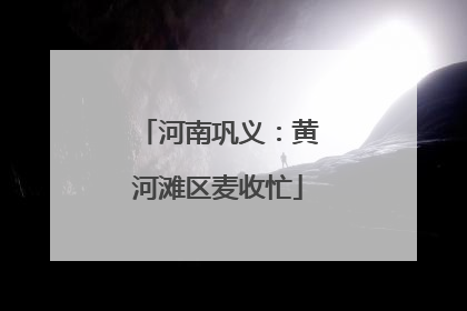 河南巩义：黄河滩区麦收忙