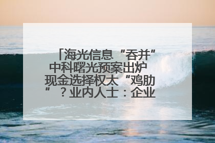 海光信息“吞并”中科曙光预案出炉 现金选择权太“鸡肋”？业内人士：企业不想大量现金流出