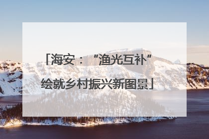 海安：“渔光互补” 绘就乡村振兴新图景