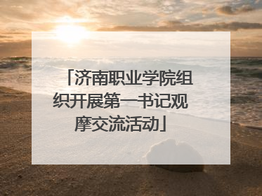 济南职业学院组织开展第一书记观摩交流活动