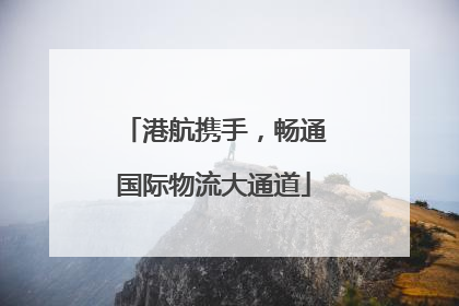 港航携手，畅通国际物流大通道
