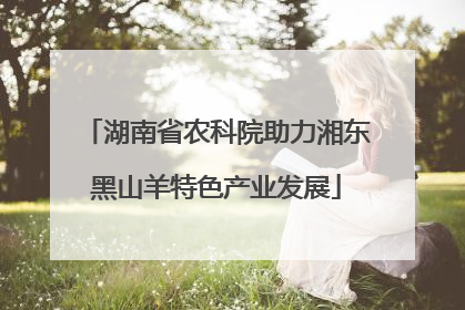 湖南省农科院助力湘东黑山羊特色产业发展