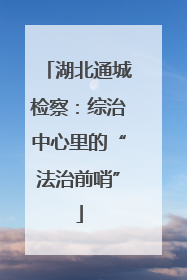 湖北通城检察：综治中心里的“法治前哨”