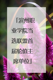 滨州职业学院当选联盟首届轮值主席单位