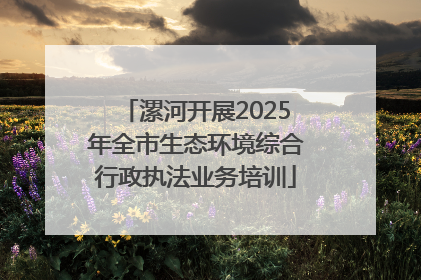 漯河开展2025年全市生态环境综合行政执法业务培训