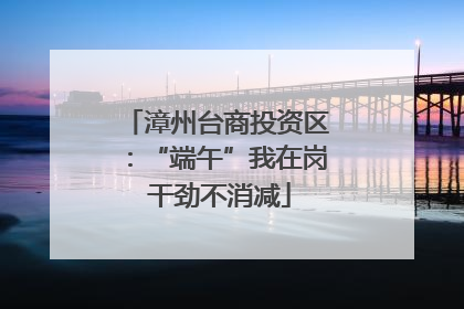 漳州台商投资区：“端午”我在岗 干劲不消减