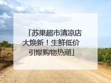 苏果超市清凉店大焕新！生鲜低价引爆购物热潮