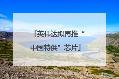 英伟达拟再推“中国特供”芯片