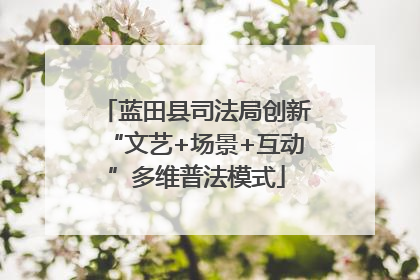 蓝田县司法局创新“文艺+场景+互动”多维普法模式