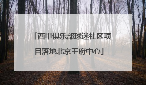 西甲俱乐部球迷社区项目落地北京王府中心