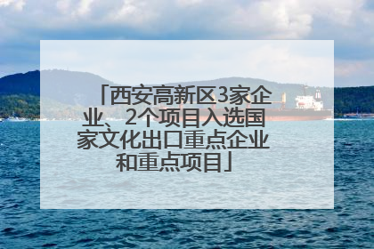 西安高新区3家企业、2个项目入选国家文化出口重点企业和重点项目