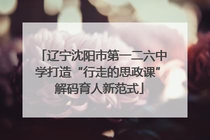 辽宁沈阳市第一二六中学打造“行走的思政课” 解码育人新范式