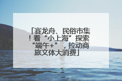 赛龙舟、民俗市集！看“小上海”探索“端午+”，拉动商旅文体大消费