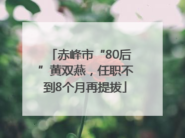 赤峰市“80后”黄双燕，任职不到8个月再提拔