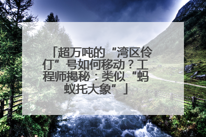 超万吨的“湾区伶仃”号如何移动？工程师揭秘：类似“蚂蚁托大象”