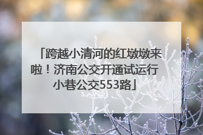 跨越小清河的红墩墩来啦！济南公交开通试运行小巷公交553路