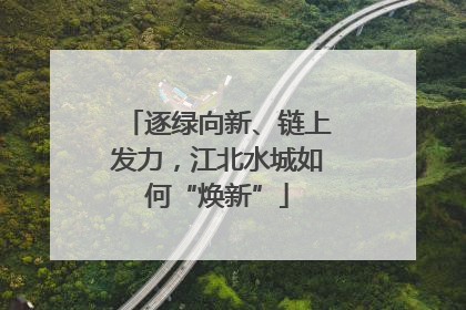 逐绿向新、链上发力，江北水城如何“焕新”