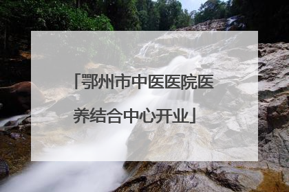 鄂州市中医医院医养结合中心开业