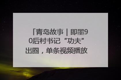 青岛故事｜即墨90后村书记“功夫”出圈，单条视频播放量过600万