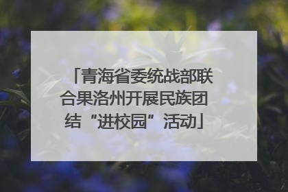 青海省委统战部联合果洛州开展民族团结“进校园”活动