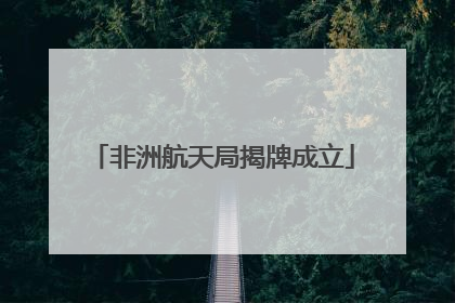 非洲航天局揭牌成立