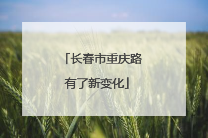 长春市重庆路有了新变化