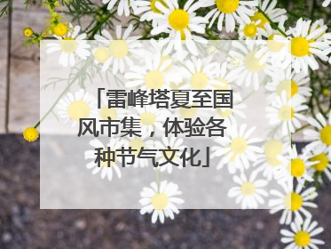 雷峰塔夏至国风市集，体验各种节气文化