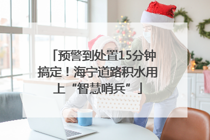 预警到处置15分钟搞定！海宁道路积水用上“智慧哨兵”