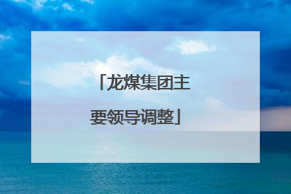 龙煤集团主要领导调整
