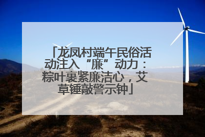 龙凤村端午民俗活动注入“廉”动力：粽叶裹紧廉洁心，艾草锤敲警示钟