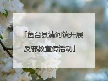 鱼台县清河镇开展反邪教宣传活动