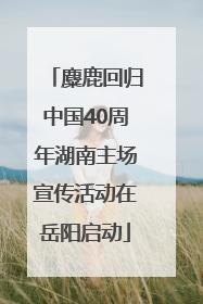 麋鹿回归中国40周年湖南主场宣传活动在岳阳启动