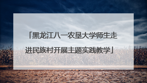 黑龙江八一农垦大学师生走进民族村开展主题实践教学
