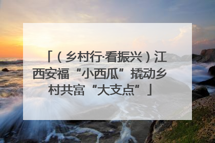（乡村行·看振兴）江西安福“小西瓜”撬动乡村共富“大支点”