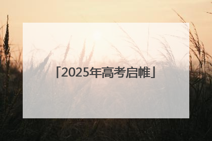 2025年高考启帷