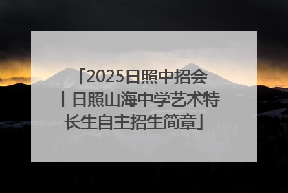 2025日照中招会丨日照山海中学艺术特长生自主招生简章
