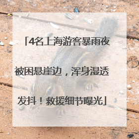 4名上海游客暴雨夜被困悬崖边，浑身湿透发抖！救援细节曝光