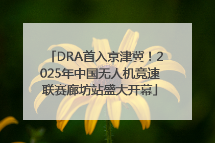 DRA首入京津冀！2025年中国无人机竞速联赛廊坊站盛大开幕
