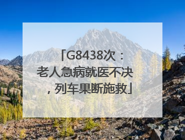 G8438次：老人急病就医不决，列车果断施救